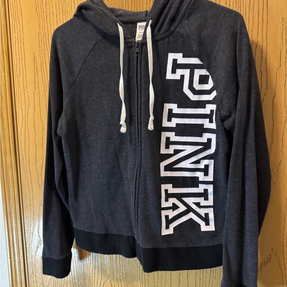 PINK Victoria's Secret Charcoal Jacket zip up - Picture 9 of 9